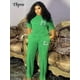 thumbnail image 2 of Conjunto de 2 piezas con estampado de letras para mujer, Top de manga corta y pantalones, a juego, informal, verano, 2022, 2 of 4