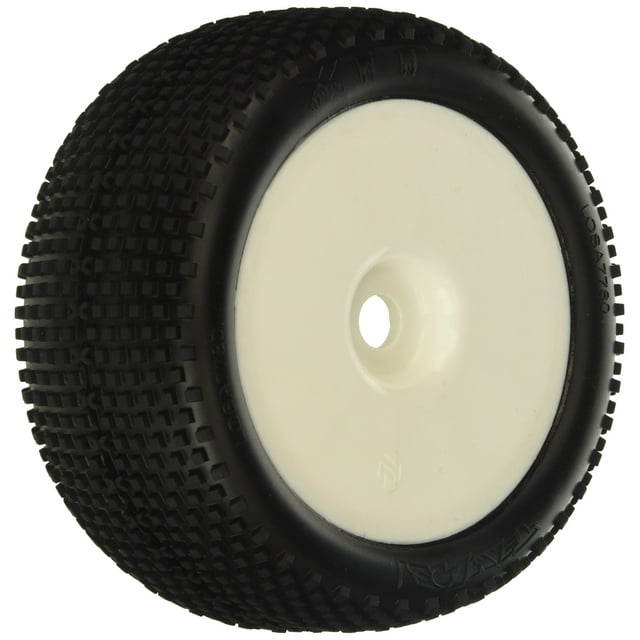 Team Losi 1/8 XTT TruggyTireBlMntdw/Wht Whl0 0ffset (2)