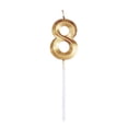 thumbnail image 4 of Number Candles, Gold Number 8 Candle for Birthday Cake Decorations, Champagne Gold Digit Candle for Anniversary Celebration and Party Supplies, 4 of 4