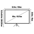 thumbnail image 4 of KFFKFF Tripod Projector Screen with Stand 60 inch 16:9 4K HD Projection Screen Stand Wrinkle-Free Height Adjustable Portable Screen for Projector Indoor & Outdoor for Movie, Home Cinema, Gaming,, 4 of 9