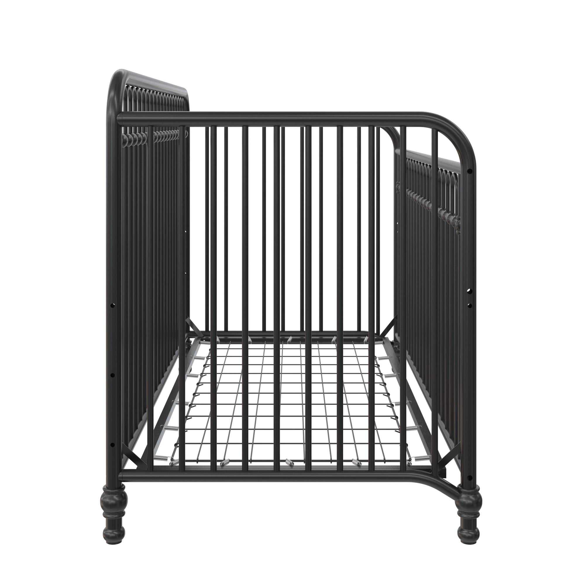 Little Seeds Raven 3 in 1 Convertible Metal Crib JPMA Certified