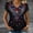 Black, variant on Womens American Flag T Shirt Summer Trendy USA Star Stripes Independence Day V Neck Short Sleeve Casual Patriotic Tees Shirt Womens Vacation Outfits Red J L