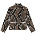 thumbnail image 4 of Jackets for Women Winter Coat Jackets Flannel Stand Collar Jacket(Snake Brown,Size:S-4XL), 4 of 7