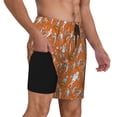 thumbnail image 3 of Picia Halloween Mummy pattern Mens Swim Trunks with Compression Liner Stretch Beach Shorts Quick Dry with Zipper Pockets No-Chafing Board Shorts-Small, 3 of 9