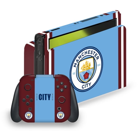 Head Case Designs Officially Licensed Manchester City Man City FC Logo Art 2022/23 Home Kit Vinyl Sticker Skin Decal Cover Compatible with Nintendo Switch OLED