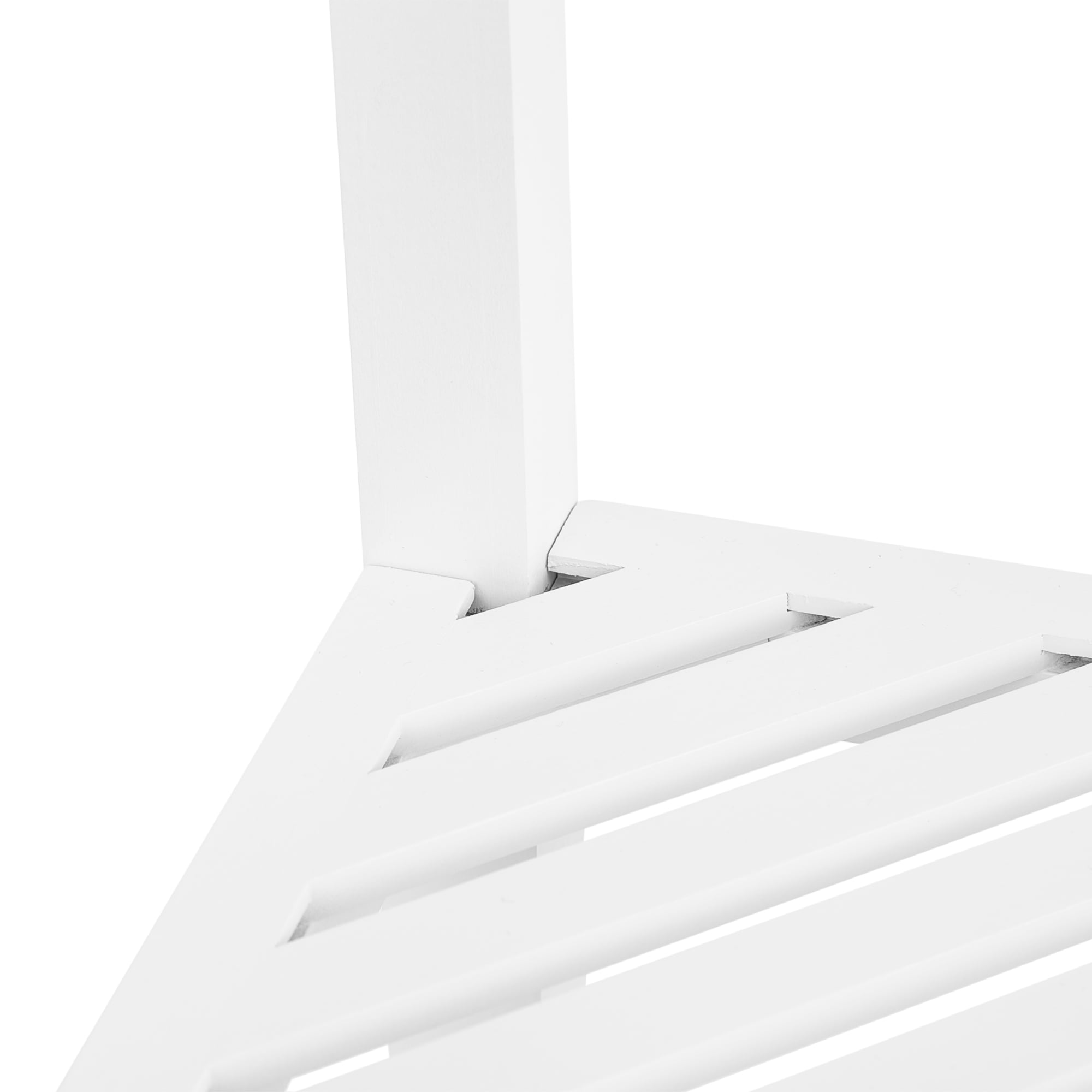 Era Borneo Three Tier Corner Bath Tower Shelves, White 15.87x24.45in