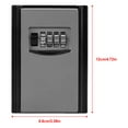 thumbnail image 4 of Caja de seguridad para llaves con contraseña de 4 dígitos, para montar en la pared (gris), 4 of 14