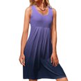 thumbnail image 1 of Lucakuins - Mini vestido de verano para mujer, casual, sin mangas, cuello redondo, suelto, estampado, sin mangas Lucakuins  moda, 1 of 2