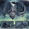 thumbnail image 2 of MesaSe Grand Squat Dragon Garde Jardin Sculpture Résine Ornement, 2 of 4