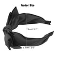 thumbnail image 2 of Unique Bargains 1 Pc Double Layered Bow Knot Headband Hairband for Women Gray 2.6 Inch Wide, 2 of 7
