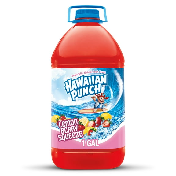 (2 Pack) Hawaiian Punch Juice, Lemon Berry Squeeze, 128 Fl Oz, 1 Count