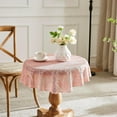 thumbnail image 2 of Warm Home Designs 36 inch Blush Pink Round Lace Tablecloth. AME Blush 36 Round, 2 of 6