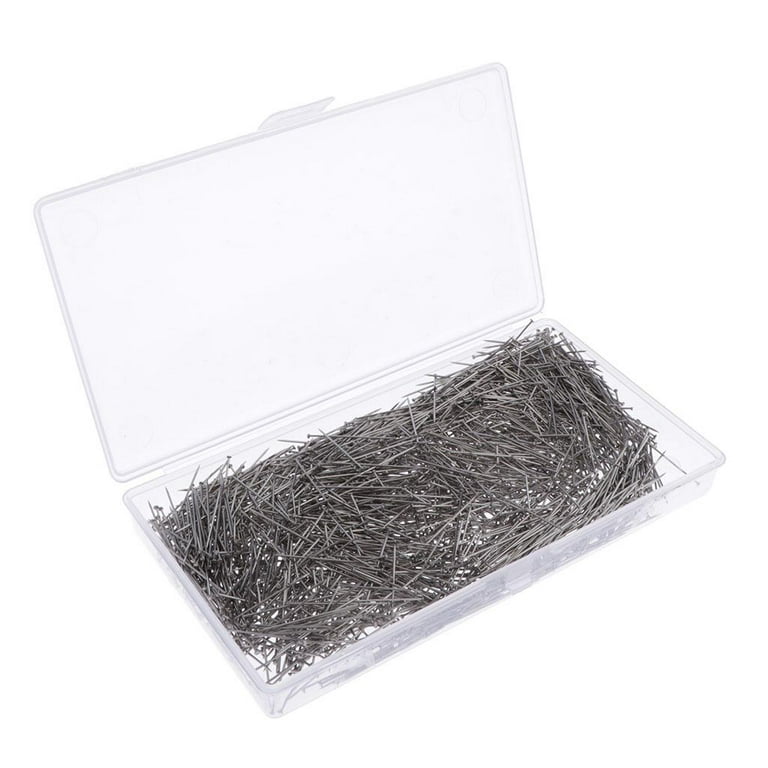 2000PCS Stainless Steel Straight Pins 26mm Fabric Dressmaker Pins Flat Head  Fine Satin Pins for Quilting
