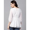 thumbnail image 3 of Pannkh Women's Floral Embroidered Sheer Top, 3 of 8