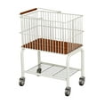 thumbnail image 3 of Carrito de lavandería con cesta de almacenamiento desmontable, configuración de dos niveles, 27,5 pulgadas de alto para Ruedas negras, 3 of 9