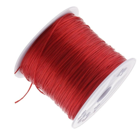 Art Making Beading Cord TPE Elastic Stretch Jewelry Bracelet String Cords , Red, 0.5mm