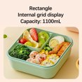 thumbnail image 5 of FastXmas Bento Box Adult, 34oz All-in-One Plastic Lunch Box Food Containers with Utensils, BPA-Free Leak-Proof 2-Compartment Meal Prep Container Microwave and Dishwasher Safe for School Office Travel, 5 of 7