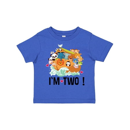 

Inktastic 2nd Birthday Party Animal Ark Gift Toddler Boy or Toddler Girl T-Shirt