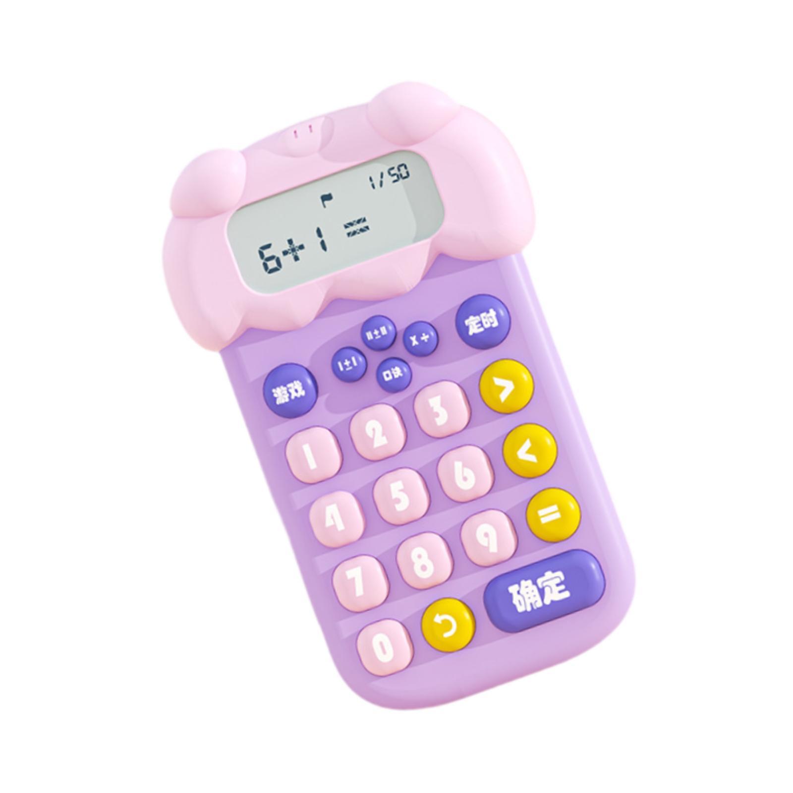 LeeQinersw Dinosaur Calculator Office Desktop Calculator Teaching Aids Intelligent Learning Pink