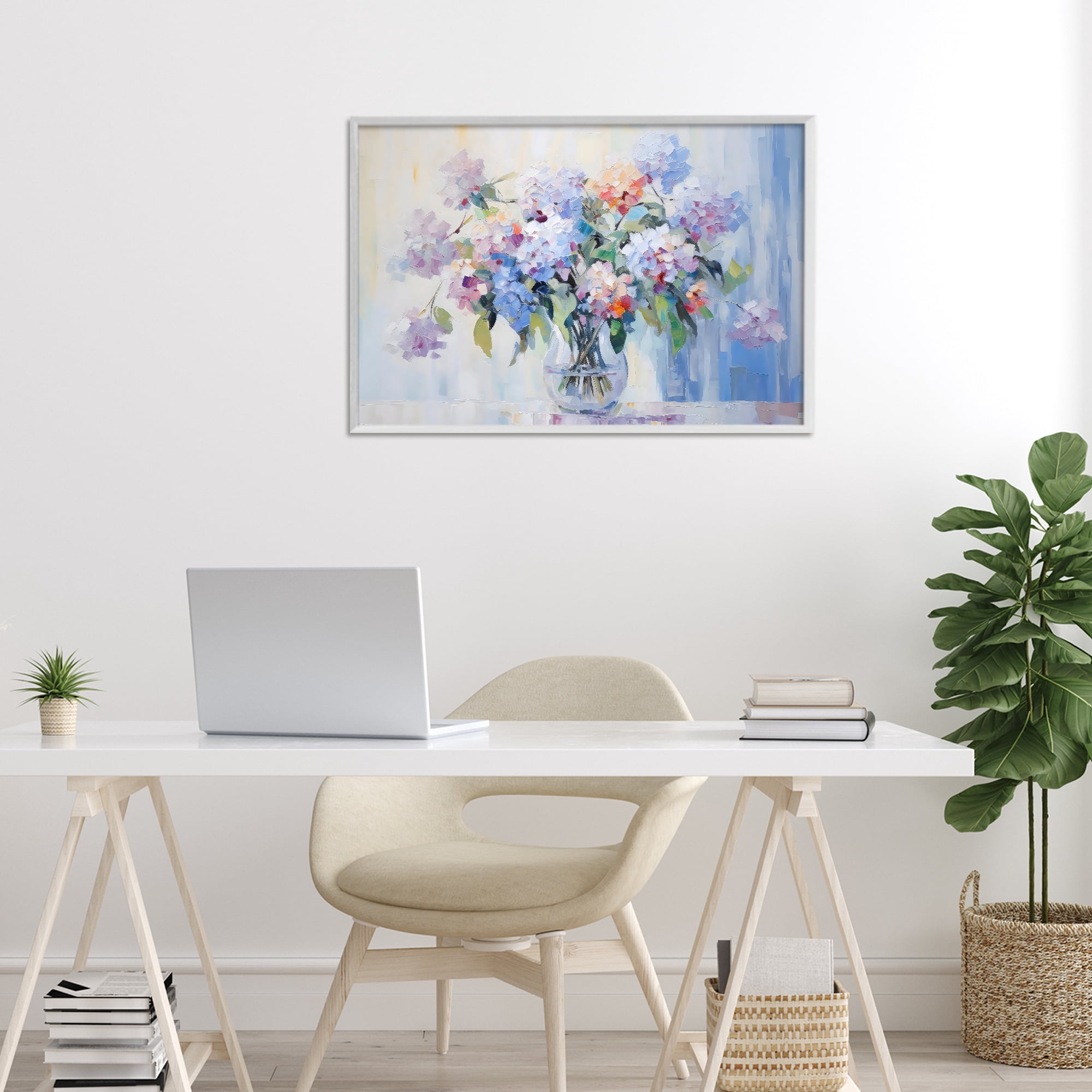 Stupell Industries In Full Bloom Bouquet White Framed Giclee Art, design by Creative Studio