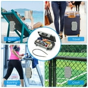 Safe Box for Cash, AMIR Mini Security Case Portable Waterproof Anti-Theft Safe Box for Money Travel Jewelry Gray