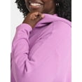 thumbnail image 4 of Terra & Sky Women's Plus Waffle Texture Zip Front Hoodie, Sizes 0X-5X, 4 of 5