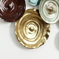 thumbnail image 5 of LuxenHome Multi-Color Ripple Plates 47.2-Inch Wide Abstract Metal Wall Decor, 5 of 8