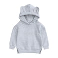 thumbnail image 3 of Godderr Kids Toddler Hoodies Sweatsuit,Toddlerr Sweatshirt Cute Ear Hoody Tops Pullover Solid color Spring Autumn Sweatsuit for Boys Girls 4-12Y, 3 of 6