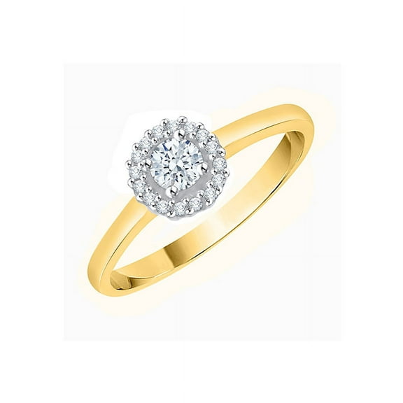 KATARINA Diamond Halo Engagement Ring in 14K Yellow Gold (1/5 cttw, I-J, I1-I2) (Size-5.5)