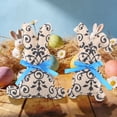 thumbnail image 3 of Lilixerw Chinese Style Blue and White Porcelain Fabric Easter Bunny Ornament,Easter Rabbit Doll Table Centerpiece,Holiday Home Decor,Gift,Spring Festival Ornament, 3 of 6