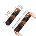 thumbnail image 4 of Pofeuu Vintage Floral Skull Print 30cm Socks, Adult Running Hiking Socks for Youth and Adult, 4 of 7