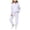 White, variant on WUSUOWEI Baby Girl Daily Casual Outfit Solid Pocket Hooded Sweatshirt Set Long Sleeve Elastic Jogger Pants Fall Winter Soft Knit Two Piece Outfit Sets 3-4 Years
