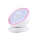 thumbnail image 3 of Luz nocturna de dos colores que se activa con el cuerpo humano, rosa y blanco, ideal para pasillos, luces de escalera con sensor de movimiento inteligente de 360°, 3 of 8