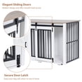 thumbnail image 5 of JOIVI 44" Dog Crate Furniture with Sliding Barn Door, Wooden Dog Kennel with Drawer and Storage Cabinet, White, 5 of 9