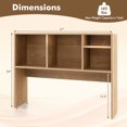 thumbnail image 3 of Costway Computer Desktop Bookcase Countertop Storage Bookshelf Organizer with 4 Cubbies Natural, 3 of 10