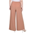 thumbnail image 3 of NY Collection Womens Petites Office Mid-Rise Palazzo Pants, 3 of 4