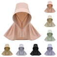 thumbnail image 3 of FUZHIQ Women's Full Coverage UV Protection Sun Hood Hat with Shoulder Flap, Breathable Sun Hat for Hiking, Cycling, Beach, Summer Outdoor, 3 of 7