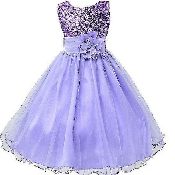 3-4 Years Vestidos de tutú de dama de honor de boda para fiesta de cumpleaños con lentejuelas de princesa para niña