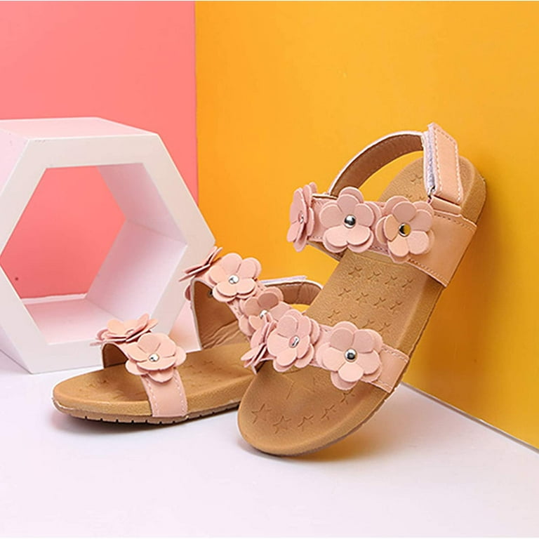 Floral sandals flat deals