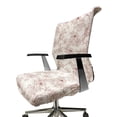 thumbnail image 6 of Ambesonne Vintage Office Chair Cover Stretchable High Back, Rustic Sprigs Wild Poenies, Burgundy White, 6 of 6