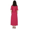 thumbnail image 4 of Inkmeso Solid Long Nightgown For Womens V-Neck Loungewear Casual Sleep Dress With Pockets, 4 of 7