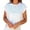 White, variant on Women's Casual Round Neck Short Sleeve Soild Basic Crop Top T-Shirt