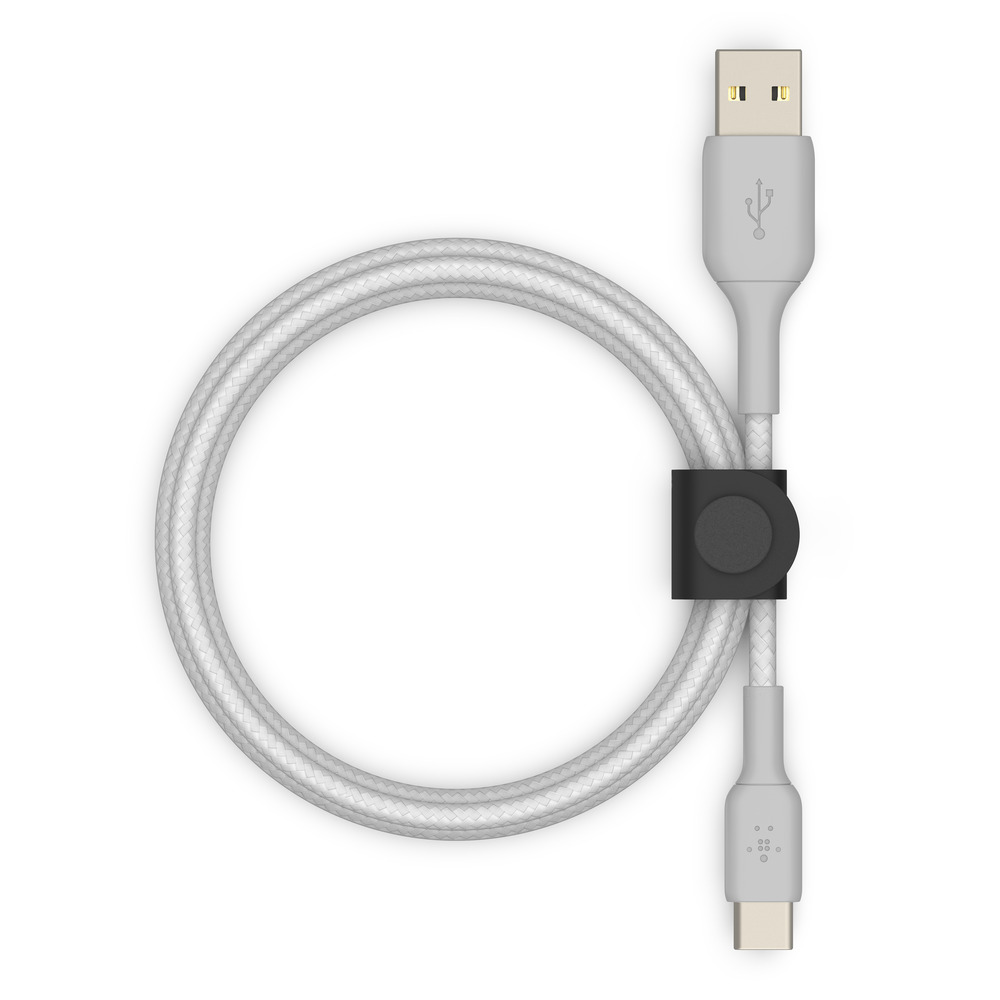 Belkin BoostCharge Braided USB-C to USB-C Cable (5ft) for iPhone 15, iPhone 15 Pro, iPhone 15 Pro Max, iPhone 15 Plus, Galaxy S23, S22, Note10, Note9, Pixel 7, Pixel 6, iPad Pro, & More - Silver - image 4 of 7