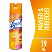 Pack of 2 - Lysol Disinfectant Spray, Sanitizing Antibacterial Spray, Mango and Hibiscus, 19 oz 19 oz