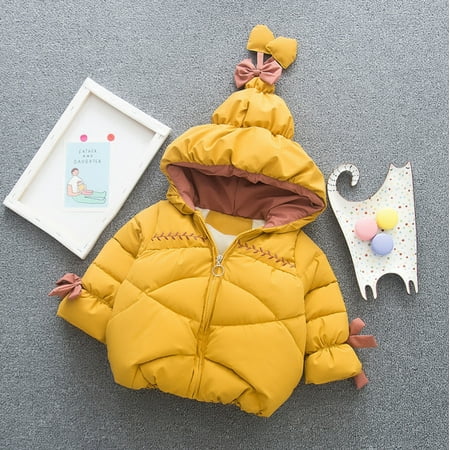 

Floleo Girls Kids Outfits Toddler Kids Girls Boys Thick Warm Parkas Hooded Windproof Coat Outwear Clothes