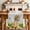 Ivory, variant on Cute Puppy Sunflowers Table Runner 72 Inches, Farmhouse Eucalyptus Retro Beige Bed Runner Dresser Scarves Tabletop for Indoor Outdoor Parties/Ceremony/Banquet, 14" x 72"