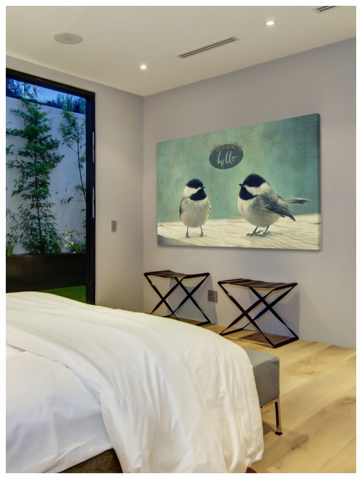 Marmont Hill "Hello Birds 2" by Robert Dickinson Painting Print on Canvas