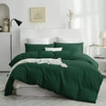 thumbnail image 7 of IR Imperial Rooms 3 Piece Duvet Cover Set Soft Microfiber Button Closer Emerald Green Color King All-Ages, 7 of 7