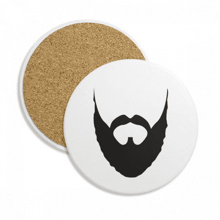 

Part Beard Man Expression Coaster Cup Mug Tabletop Protection Absorbent Stone