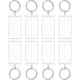 thumbnail image 1 of 5cm Heavy Duty Plastic Key Tag Set - White Item Tags with Blank Paper Labels and Split Rings (Pack of 20), 1 of 5